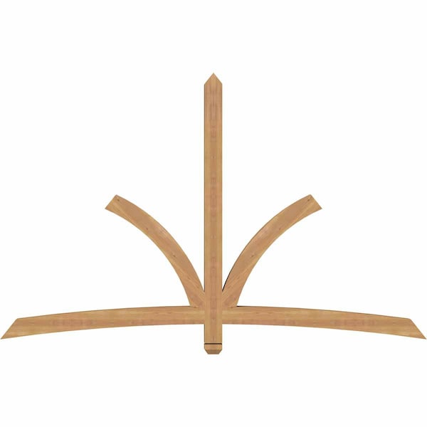 Ekena Millwork Davenport Timber Gable Bracket, Western Red Cedar, 84"W x 53"H x 3 1/2"D x 3 1/2"F, 15/12 Pitch GBW084X53X0404DAV00SWR - main